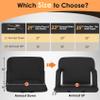 HOPERAN Heated Stadium Seats for Bleachers with Back Support Wide Cushion, Extra Portable Bleacher Seat Foldable Stadium Chair, USB 3 Levels of Heat, Pockets for Outdoor Indoor Sports 21" Black 2pcs view 2