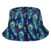 Cute Peacock Bucket Hat Packable Peacock Feather Sun Protction Hat Summer Outdoor Fisherman Hat for Women Men view 1