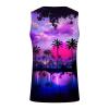 NaRHbrg Palm Tree Tanks Tops for Mens Cool Printed Graphic Sleeveless Tank Top Muscle Shirt for Workout Gym Jogging view 4