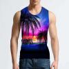NaRHbrg Palm Tree Tanks Tops for Mens Cool Printed Graphic Sleeveless Tank Top Muscle Shirt for Workout Gym Jogging view 2