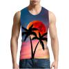 NaRHbrg Palm Tree Tanks Tops for Mens Cool Printed Graphic Sleeveless Tank Top Muscle Shirt for Workout Gym Jogging view 2