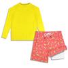 2t Rash Guard Boys Sets with Boys Swim Trunks with Boxer Brief Liner UPF50+ Orange Branana view 1
