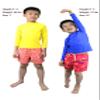 2t Rash Guard Boys Sets with Boys Swim Trunks with Boxer Brief Liner UPF50+ Orange Branana view 2