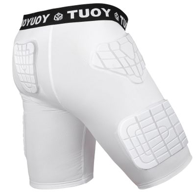 TUOYR Mens Padded Compression Short Football Girdle with Pads Hip Thigh Butt Tailbone Protector Pants Youth Adult Protective for Baseball Snowboard Skate Ski Kockey Cycling Baseball Rugby