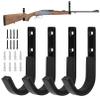 LOIUO Gun Rack Storage Wall Mount Rifles Shotgun Hooks Horizontal Metal Hangers for Storing Shotguns Rifles Archery Bow Heavy Duty Steel view 1