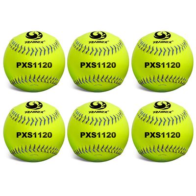 PHINIX Softball Official Size and Weight for Practice Recommended for Training (11 inch,Box of 6)