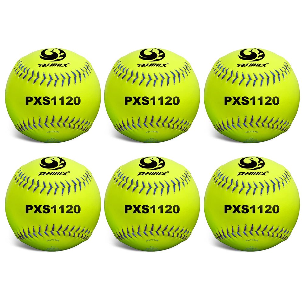 PHINIX Softball Official Size and Weight for Practice Recommended for Training (11 inch,Box of 6)