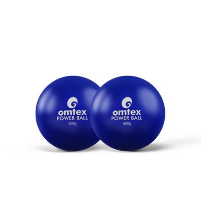 omtex Weighted Balls 600 g for Power Hitting, Batting and Pitching Training Suitable for Teenager & Athlete, Build Strength and Muscle, Improve Technique and Form - Blue