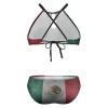 SEPTYK Mexico Flag Pattern Pattern Women Sexy Bikini 2 PC Plus Size Swimsuits Hollow Out High Neck Bathing Suit XL view 4