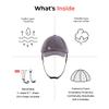 Ribcap Medical Helmet for Kids | Platin Baseball Cap with Chin Strap | Midi/Maxi 19.5-21.5 | Soft Protective Helmet for Epilepsy | Protective Helmet for Seizures | Fashionable and No Stigma view 3