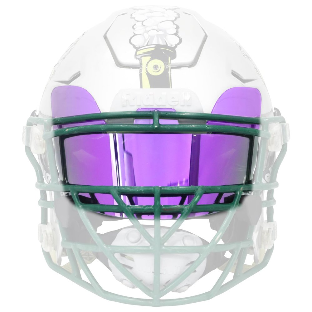 Clear Purple Football Visor, Football Helmet Visor for Adults&Youth, Eye Shield Visor with Football Visor Clips, Easy Install Football Visors for Helmet Football Protection Gear