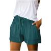 Summer Shorts for Women Casual Elastic Waist Stretch Drawstring Beach Shorts with Pockets Novelty Tie-Dye Short Pants Comfort view 1