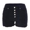 Ripped Jean Shorts for Women Casual Sexy Button-Fly High Rise Frayed Raw Hem Stretchy Denim Shorts Summer Hot Pant view 4