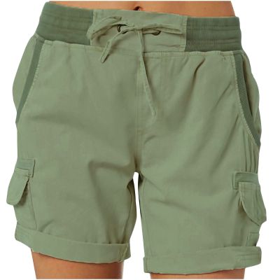 Uillui Cargo Shorts for Women Summer Outdoor Hiking Cargo Shorts High Waist Quick Dry Shorts Casual Loose Slacks with Pocket