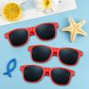 Bouiexye 48 Pack Party Sunglasses Bulk for Birthday Summer Wedding Party Goody Bag Fillers Supplies (Red) view 3