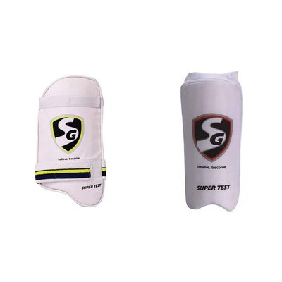 SG Adult Foam Polyurethane and Fabric Super Test RH Thigh Pad + Super Test Elbow Guard RH for Mens