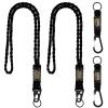 Frienda 2 Set Heavy Duty Paracord Lanyard Necklace Whistles Strap Braided 550 Keychain Lanyard for Outdoor Activities Camera(Black) view 1
