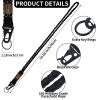 Frienda 2 Set Heavy Duty Paracord Lanyard Necklace Whistles Strap Braided 550 Keychain Lanyard for Outdoor Activities Camera(Black) view 2