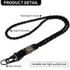Frienda 2 Set Heavy Duty Paracord Lanyard Necklace Whistles Strap Braided 550 Keychain Lanyard for Outdoor Activities Camera(Black) view 4
