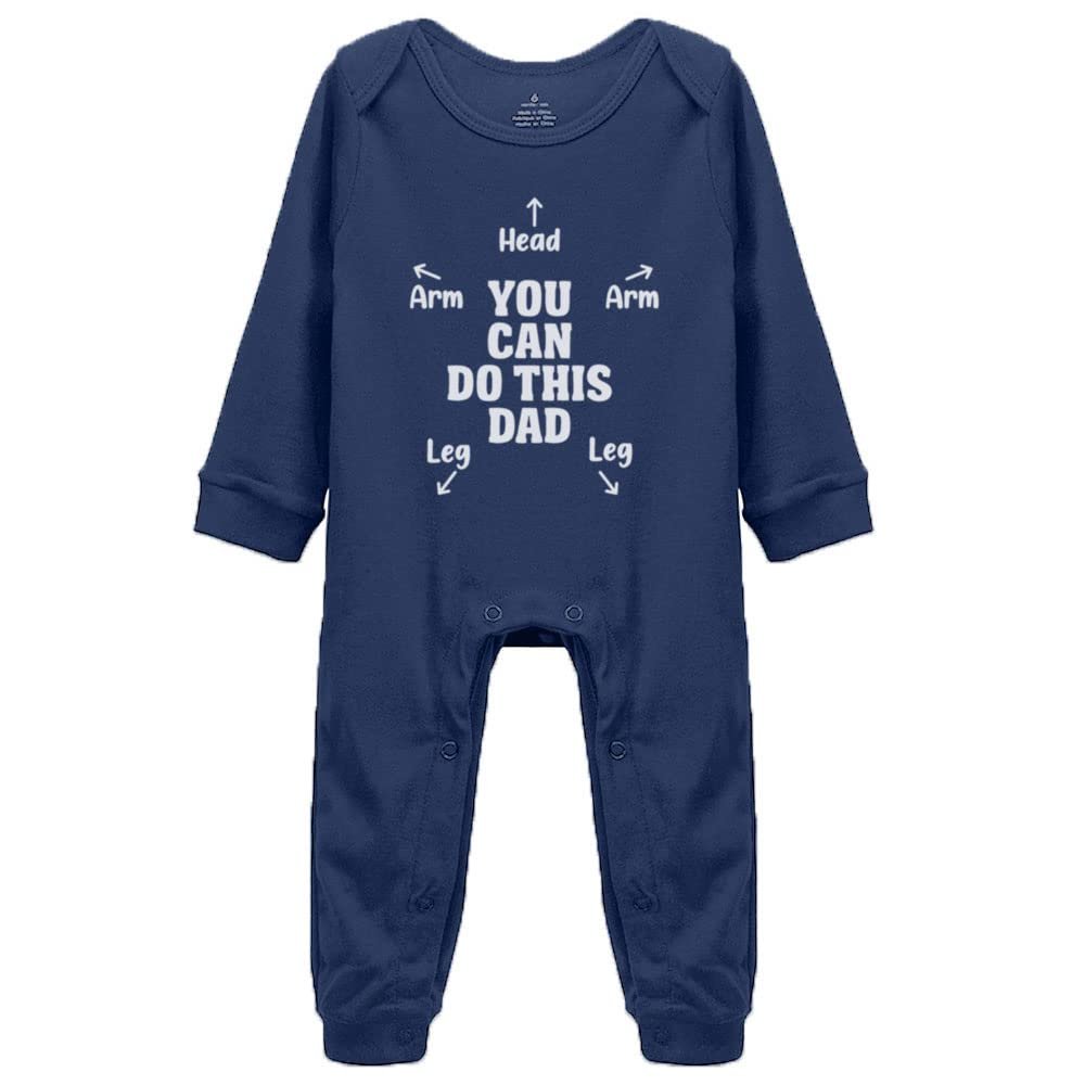 Yeavomeny with Instructions for Dad Baby Long Sleeve Playsuit Newborn Bodysuit Outfit Clothes