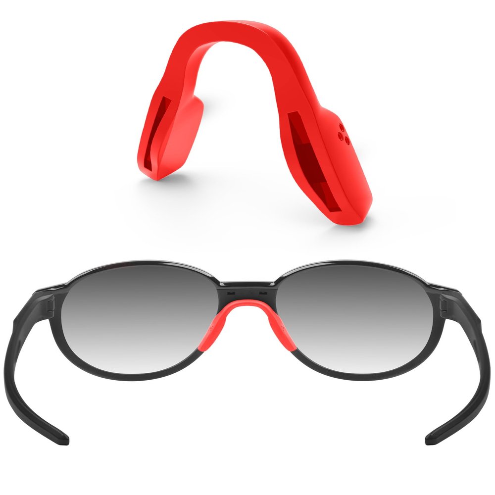 ToughAsNails Low Bridge Fit Red Replacement Nose Pads Pieces for Oakley BXTR OO9280/BXTR Metal OO9237 Sunglasses