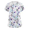 Printed Scrub Tops Women Print Womens Plus Size Scrubs for Women Nursing Shirts uniformes de enfermeras de Mujer with Pockets 9 view 1