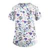 Printed Scrub Tops Women Print Womens Plus Size Scrubs for Women Nursing Shirts uniformes de enfermeras de Mujer with Pockets 9 view 2