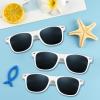 Bouiexye 48 Pack Party Sunglasses Bulk for Birthday Summer Wedding Party Goody Bag Fillers Supplies (White) view 3
