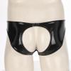 ACSUSS Men's Crotchless Underwear Briefs Shiny PVC Leather Latex Lingerie Panties Club Black X-Large view 3