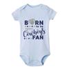 Born to Be A Daddy Cowboys Fan Baby Short Sleeve Playsuit Newborn Bodysuit Outfit Clothes D-Blue view 1