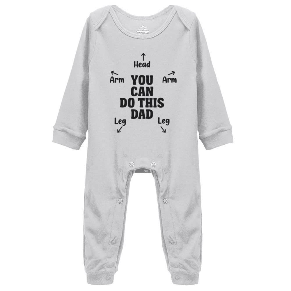 Yeavomeny with Instructions for Dad Baby Long Sleeve Playsuit Newborn Bodysuit Outfit Clothes