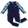 Nikiikoo Kids Girls Boys One Piece Water Sports Rash Guard Swimsuit UPF 50+ Long Sleeves Full Suit Wetsuit Swimwear Navyblue 6 Years view 1