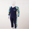 Nikiikoo Kids Girls Boys One Piece Water Sports Rash Guard Swimsuit UPF 50+ Long Sleeves Full Suit Wetsuit Swimwear Navyblue 6 Years view 4