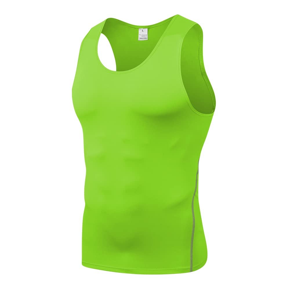 CARGFM Men Compression Tank Top Sleeveless Shirts Slimming Body Shaper Vest Running Workout Undershirts