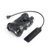 NOBUHIRO Tactical Airsoft Laser ONLY with Steady + Strobe White LED Flashlight 2 Modes, Upgrade PEQ Box with Remote Pressure Switch, Fit for AEG GBB CQB 20mm Picatinny Rail view 1