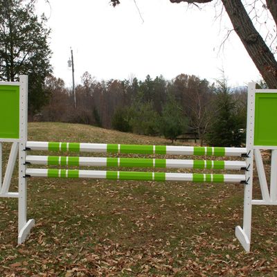 Platinum Jumps Set/3-10ft 3 Stripe 1-Color Round Rails Light Green