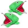 2Pcs Frog Coin Purse,Cute Animal Cosplay Props Frog Wallet,Anime Cartoon Manga Flannel Coin Holder view 1