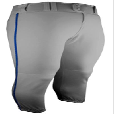 Epic Women's Tournament Low-Rise, Belt Loop, Braid Softball Pants (W/Piping) Grey/Blue L