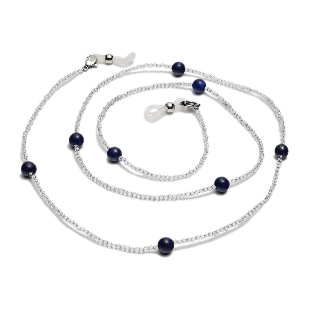 EVSER Glasses Chains Eyeglass Strap for Women Simple Two Tone Mask Chains Stylish Glasses Holder Chains (Color : Dark Blue, Size : 1)