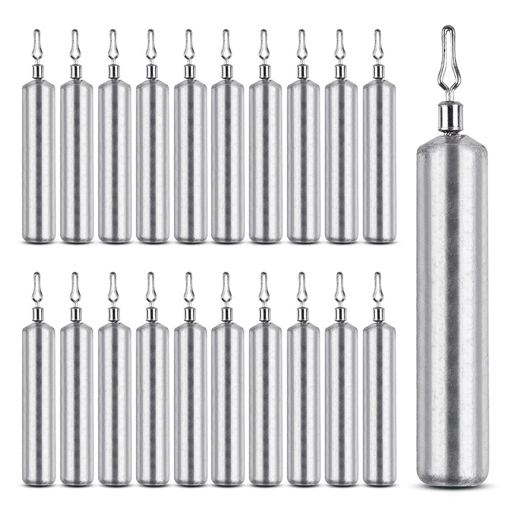 Drop Shot Weights Fishing Sinkers 25pcs Lead Drop Saltwater Fishing Weight Freshwater Drift Sinker Free Rig Fishing Weight Bass Rig Cylinder Removable Catfishing (1/8oz 25 pcs)