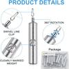 Drop Shot Weights Fishing Sinkers 25pcs Lead Drop Saltwater Fishing Weight Freshwater Drift Sinker Free Rig Fishing Weight Bass Rig Cylinder Removable Catfishing (1/8oz 25 pcs) view 2