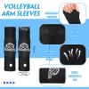 Vabean 8 Pcs Volleyball Accessories,Include Volleyball Arm Sleeves Knee Pads Sport Hair Scrunchies Sweat Band Drawstring Bag Cosmetic Bag Wrist Guard Knee Brace(Medium,Black) view 2