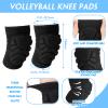 Vabean 8 Pcs Volleyball Accessories,Include Volleyball Arm Sleeves Knee Pads Sport Hair Scrunchies Sweat Band Drawstring Bag Cosmetic Bag Wrist Guard Knee Brace(Medium,Black) view 3