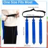 Hungdao 12 Pcs 10/12 Players Flag Football Belts and Flags Adjustable Football Belts for Kids Teens Adults Team Training Sport Event (Yellow,Blue) view 2