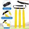 Hungdao 12 Pcs 10/12 Players Flag Football Belts and Flags Adjustable Football Belts for Kids Teens Adults Team Training Sport Event (Yellow,Blue) view 3