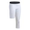 Kaerm Mens Single Leg 3/4 Compression Capri Tights One Leg Unisex Sports Compression Pants Athletic Base Layer Leggings Left long White Medium view 2
