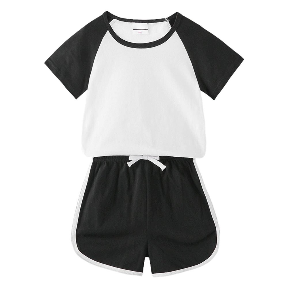 Girls Summer Outfits Kids Infant Child Toddler Baby Boys Girls Long Sleeve Cute Sweatshirt Pullover (Black, 6-7Years)