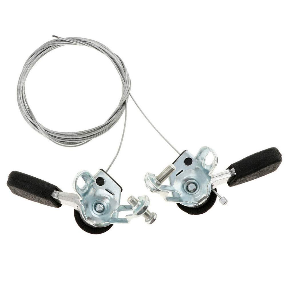 Bike Shifter, Bike Aluminum Friction Thumb Shifter with Brake Cables for Bike