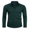 Alimens & Gentle Men's Dark Green Dress Shirt Slim Fit Long Sleeve Stain Shield Button Down Shirts Holiday Party M view 1