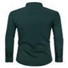 Alimens & Gentle Men's Dark Green Dress Shirt Slim Fit Long Sleeve Stain Shield Button Down Shirts Holiday Party M view 3